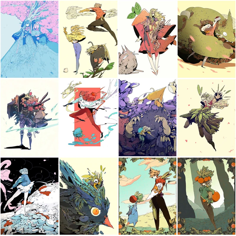 

Abstract Anime Figure and Dragon Picture 5D DIY Diamond Painting Square/Round Full drill Mosaic Cross Stitch Artist Home Decor