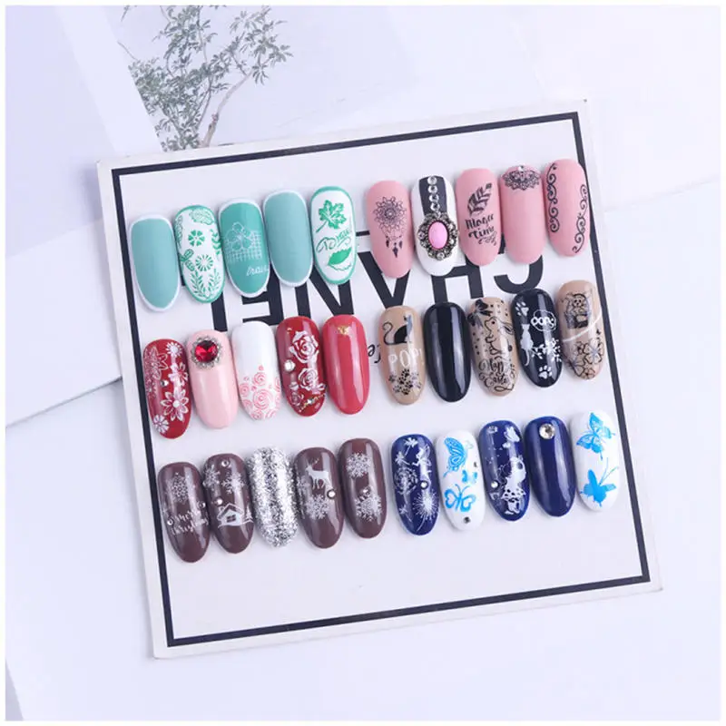 1 шт. штамп для дизайна ногтей шаблон цветок геометрическая решетка Шаблон Печать