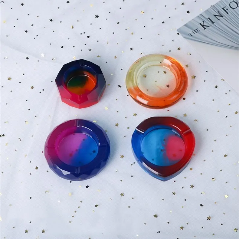 Новая пепельница ручной работы Хрустальная силиконовая коробка для хранения DIY