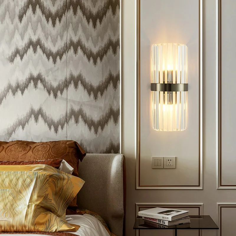 Современные хрустальные Настенные светильники FSS для гостиной спальни