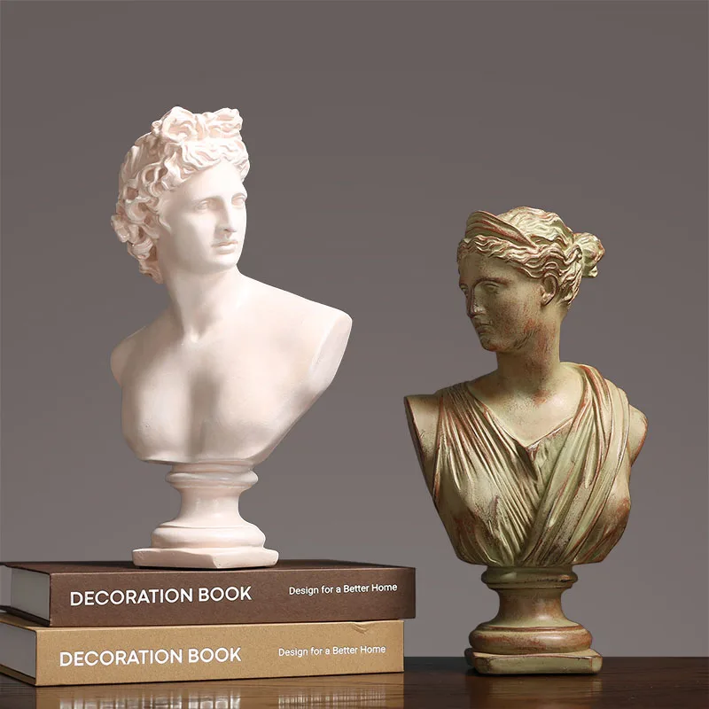 

Decorative Artwork Sketch Furnishings Resin Sculpture David Statue Vintage Crafts For Home Decor Office Showcase Decor Props