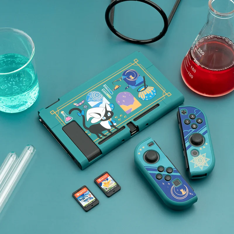 Жесткий чехол Geekshare для Nintendo Switch Shell Alchemy Cat Magic Potion Cartoon Fairy League|Запасные части| |