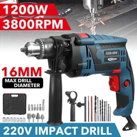 new gsb16re 220v multifunctional impact drill electric 360 rotary hammer drill screwdriver home power tools with accessories