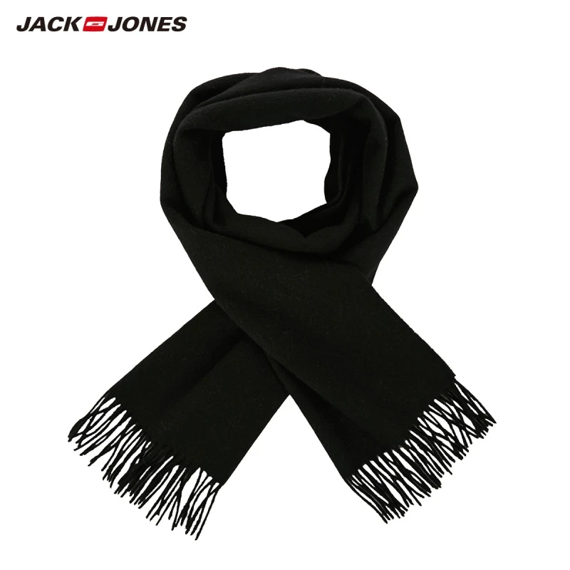 

Мужской длинный теплый шерстяной шарф JackJones, однотонный деловой Повседневный длинный шарф, Осень-зима 219488501