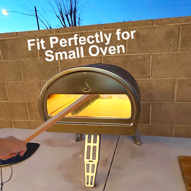 PizzAtHome печь для пиццы Медь щетки щетинки из латуни с деревянной ручкой чистки