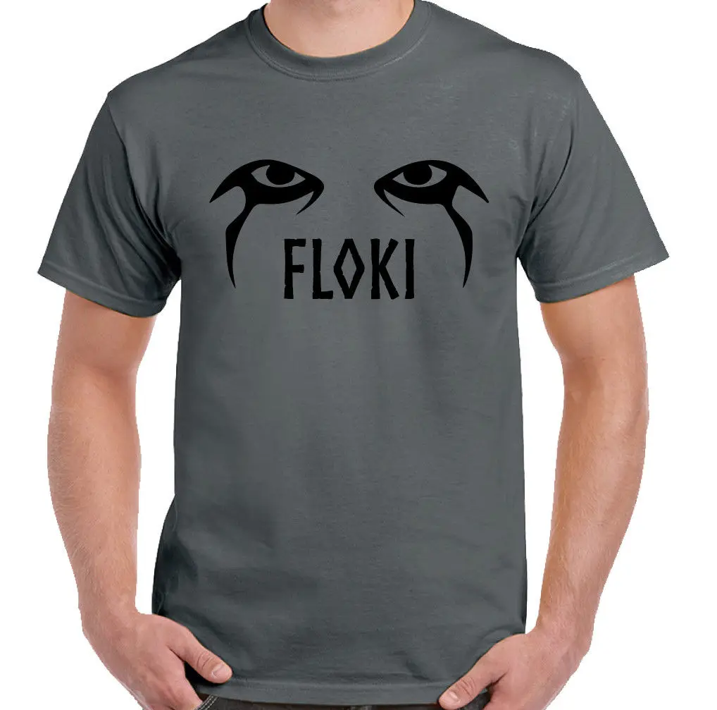 Floki Eyes Мужская забавная футболка с викингами ТВ шоу программа Рагнар один