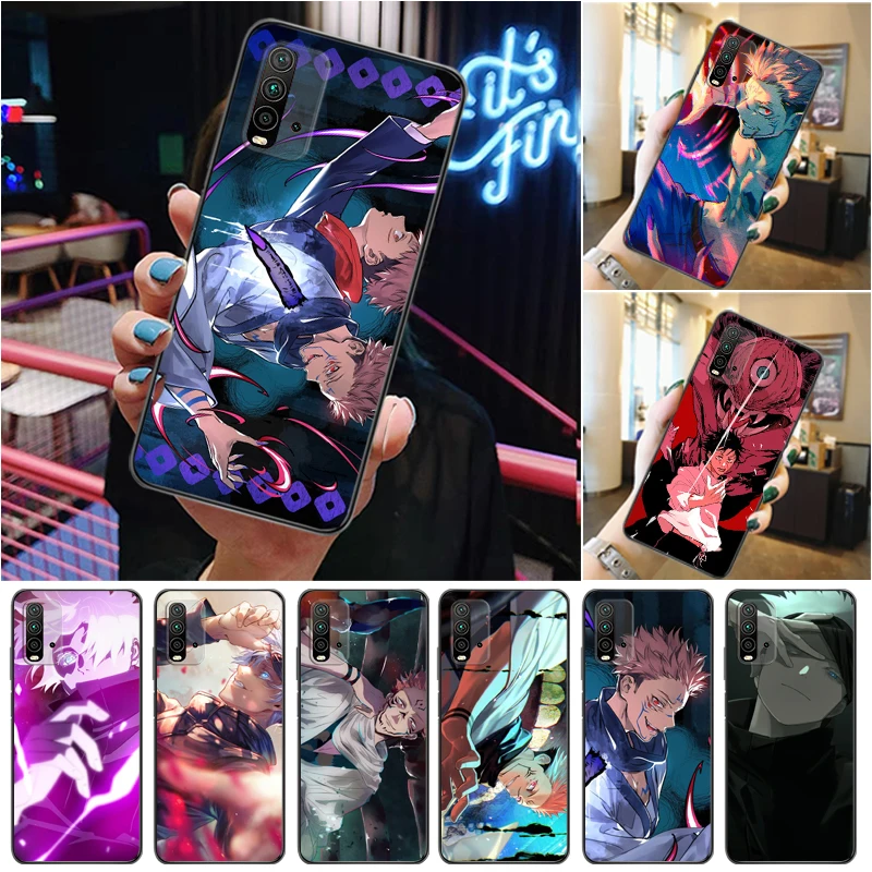 

Jujutsu Kaisen Yuji Itadori Sukuna Satoru Gojo Fushiguro Megumi Phone Case For Xiaomi Redmi 9 9T 9A Pro Carcasa Funda Coque