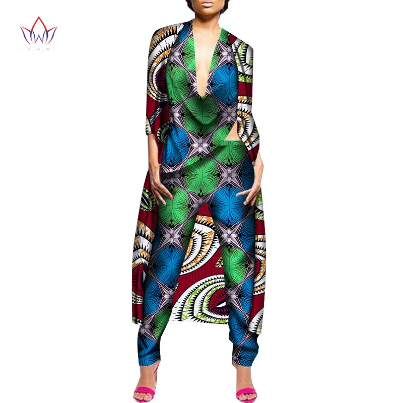Traditional African Clothing Hot Sell 2020 African Three Pieces Pant Set  for Lady Plus Size Pants & Top African Clothes WY2964
