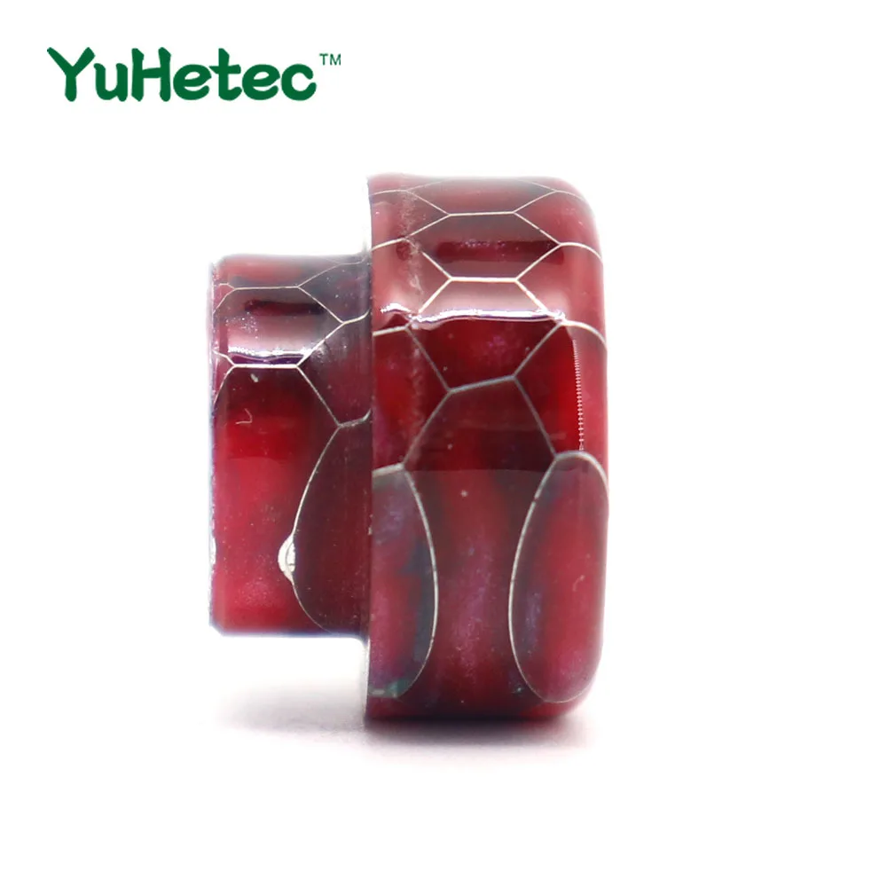 

YUHETEC 810 without O-ring Snake skin pattern drip tip Universal Interface Short Snakeskin Epoxy Resin Drip Tip 810 Kennedy