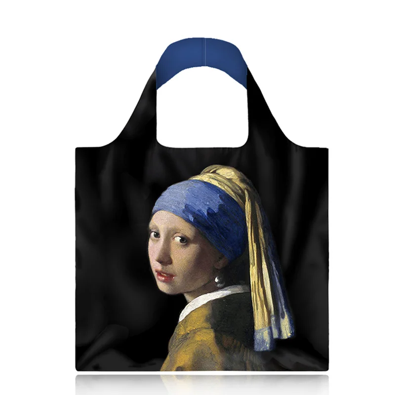 Картина маслом тряпичным мешком Водонепроницаемый сумка для покупок женские