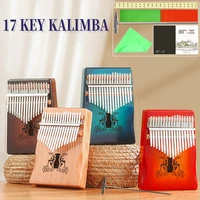 kalimba 17 key wooden calimba thumb piano mahogany mbira musical keyboard instrument with songbook accessories christmas gift
