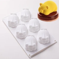 piggy pastry 3d chocolate cake silicone molds for pastry baking bakery cake tools stencil design decoration kitchen accessories