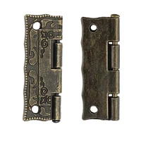 8pcs 36x23mm antique bronze cabinet hinges jewelry chest gift wine music wooden box case positive reverse folding hinge hardware