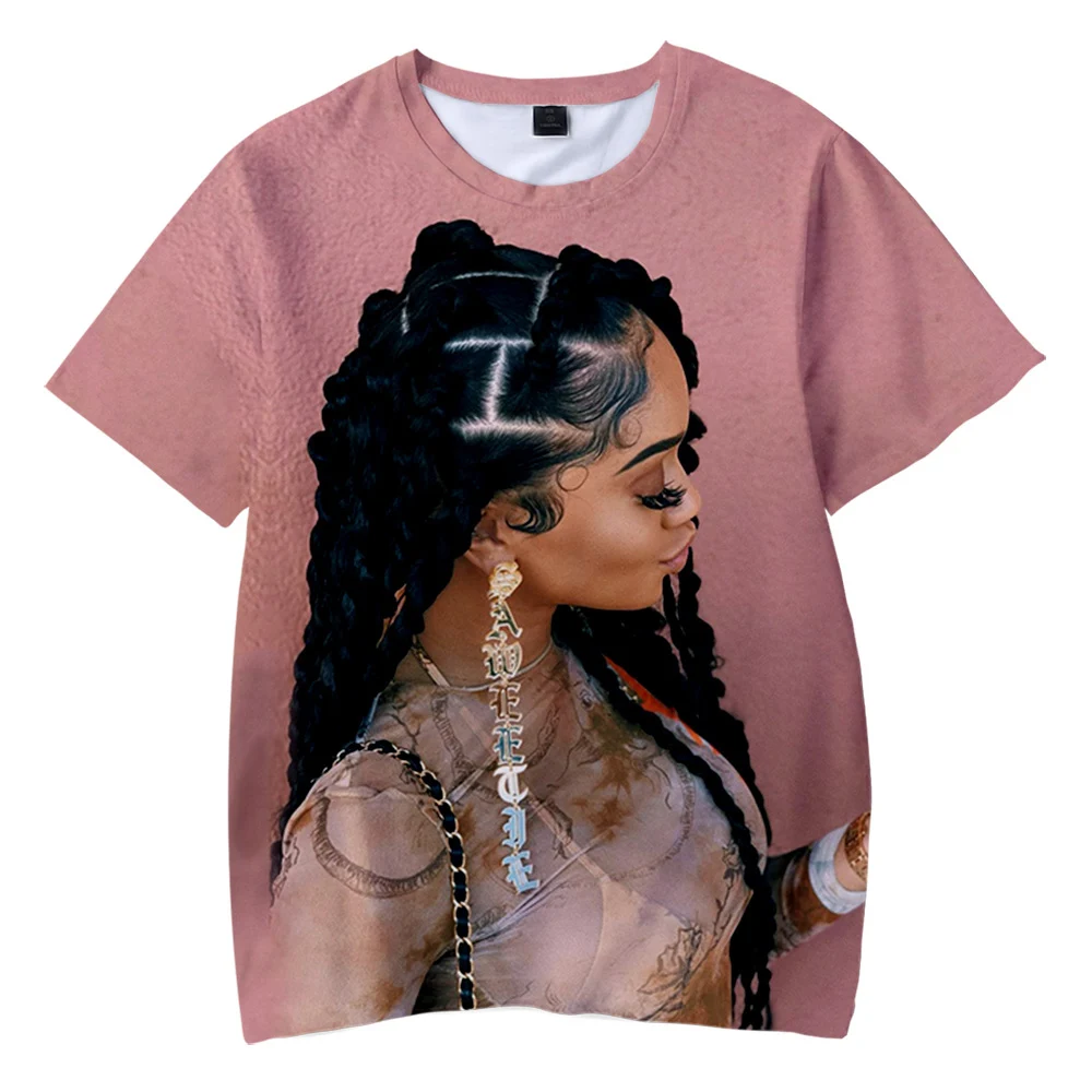

Woman T-Shirt New 2021 Rapper Saweetie Short Sleeve Tees Fashion Men 3D Printed O- Neck Tshirt Boy Girls Hip Hop Tops Tee