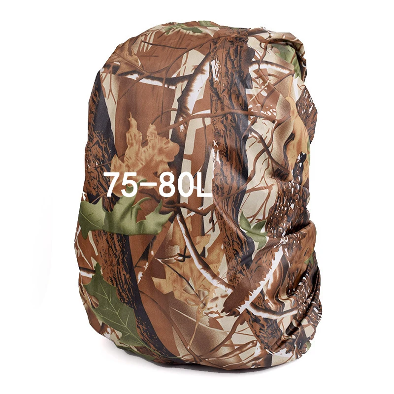 Jungle 75-80L 30-80L Камуфляжный Портативный Открытый походный нейлоновый пылезащитный Камуфляжный водонепроницаемый рюкзак-дождевик для рыбалки и охоты - Цвет: Jungle 75-80L