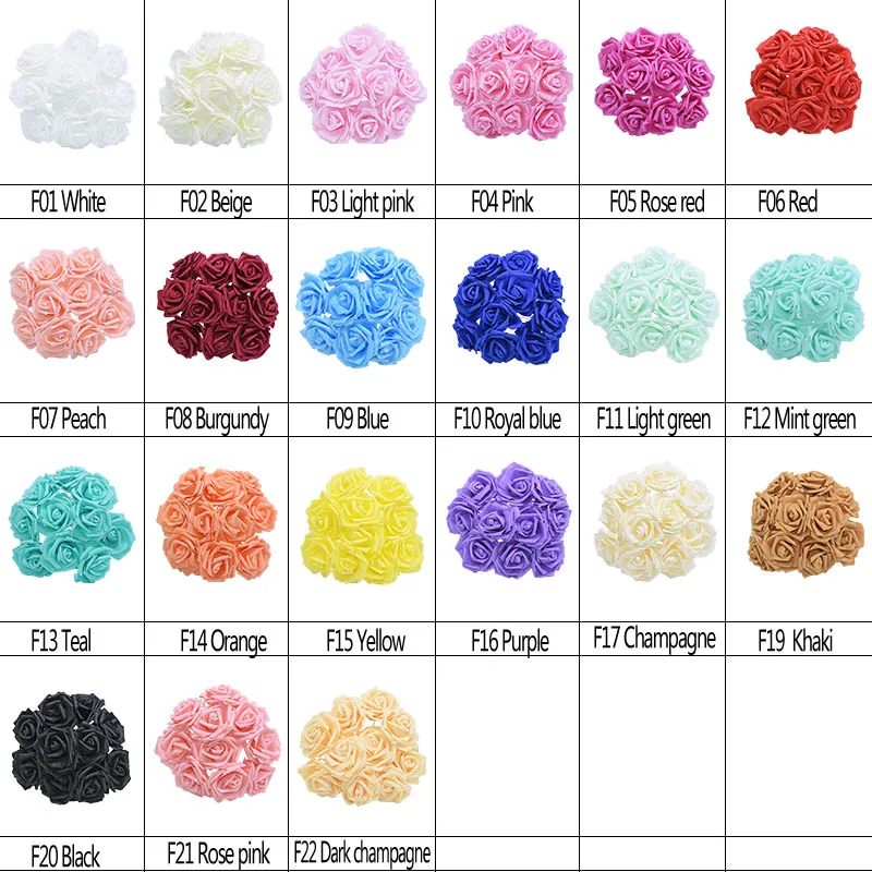 

10Pcs 8cm PE Foam Artificial Rose Flowers Pretty Charming Bride Bouquet DIY Scrapbooking Wedding Home Decor Supplies