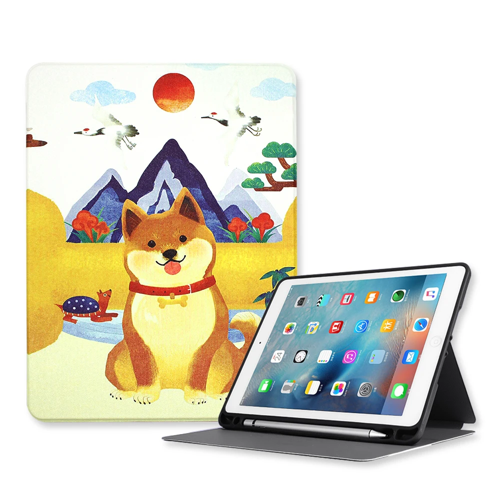 Смарт чехол со слотом для ручки iPad Air 1/2 2017 2018 9 7 дюймов Полная защита корпуса 10 2 2019