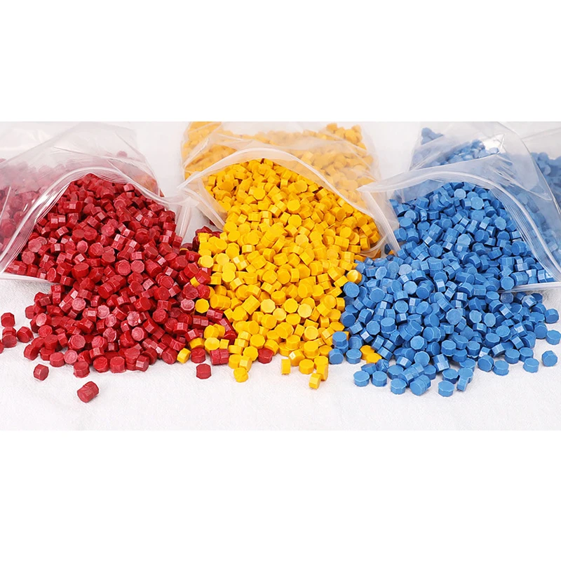 

100pcs Octagon Sealing Wax Tablet Beads Wax Seal Bead for Wax Sealing Stamp P7Ding