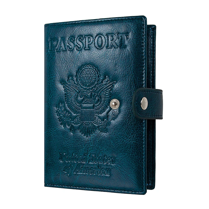 Держатель для паспорта Обложка чехол с RFID блокировкой дорожный кошелек премиум