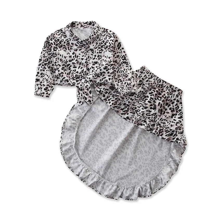 Весна осень лето 2020 новый костюм для девочек рубашка с длинными рукавами и