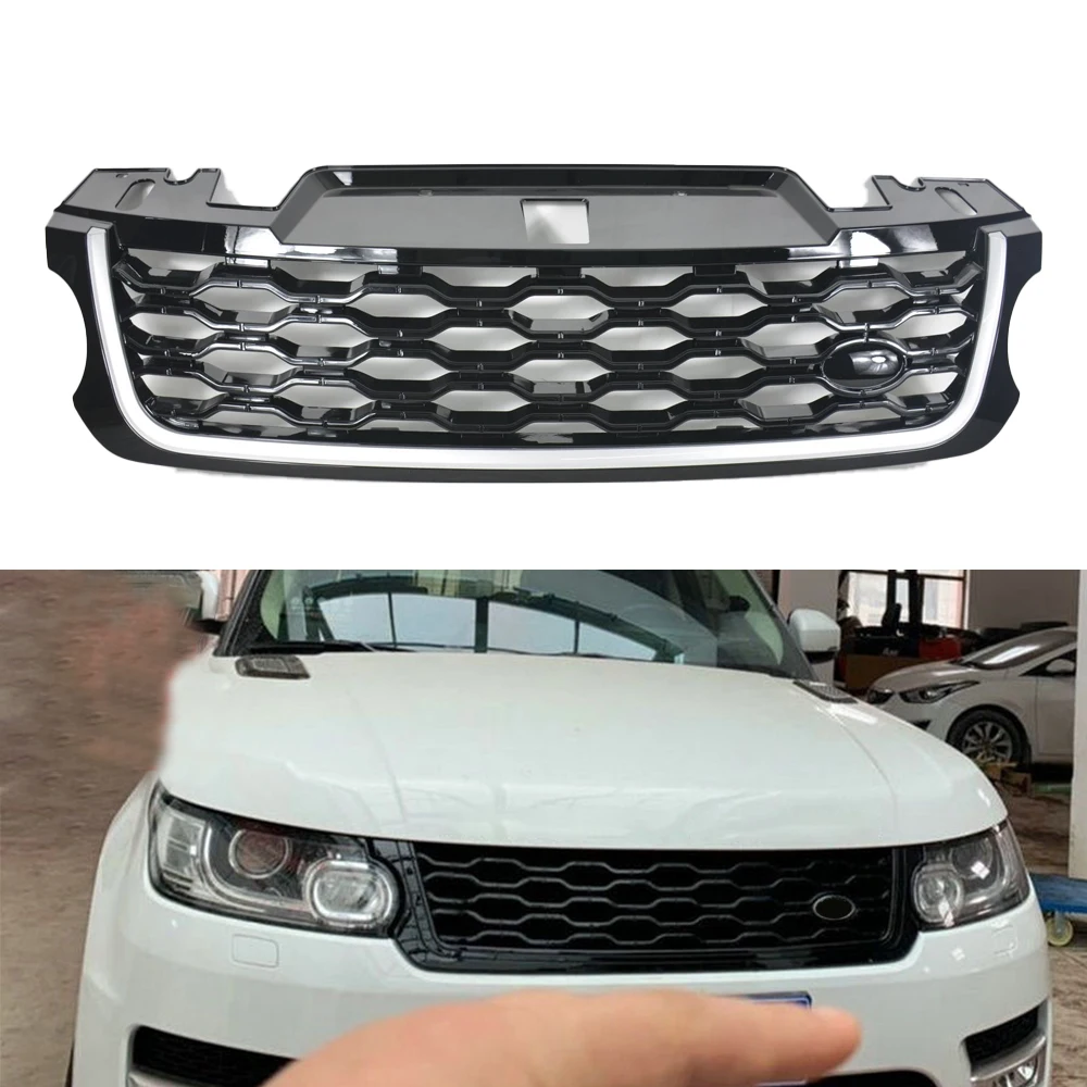 

Modified For Range Rover Front Grill For Range Rover Sport Bumper Grilles 2014 2015 2016 2017 Upgrade To 2018 Racing Grills Mesh