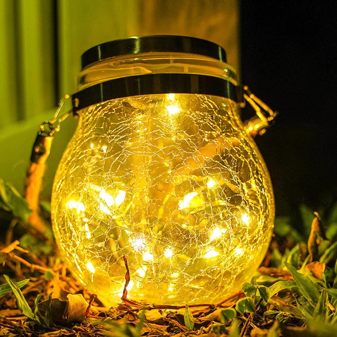 

Solar Light IP65 Waterproof Led Solar Power Light for Garden Decoration Round Shape Glass Light for Balcony Holiday Lighting