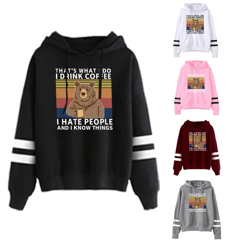 

Autumn Winter Women Harajuku Hoodies Animal Dog Bear Panda Printed Sweatshirts Long Sleeve Hooded Fleece Girls Pullover Clothing