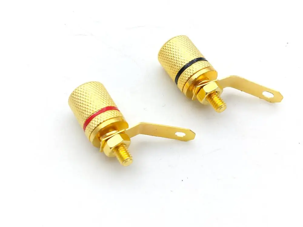 Позолоченная клемма усилителя динамика 100 шт.|post|post termination |