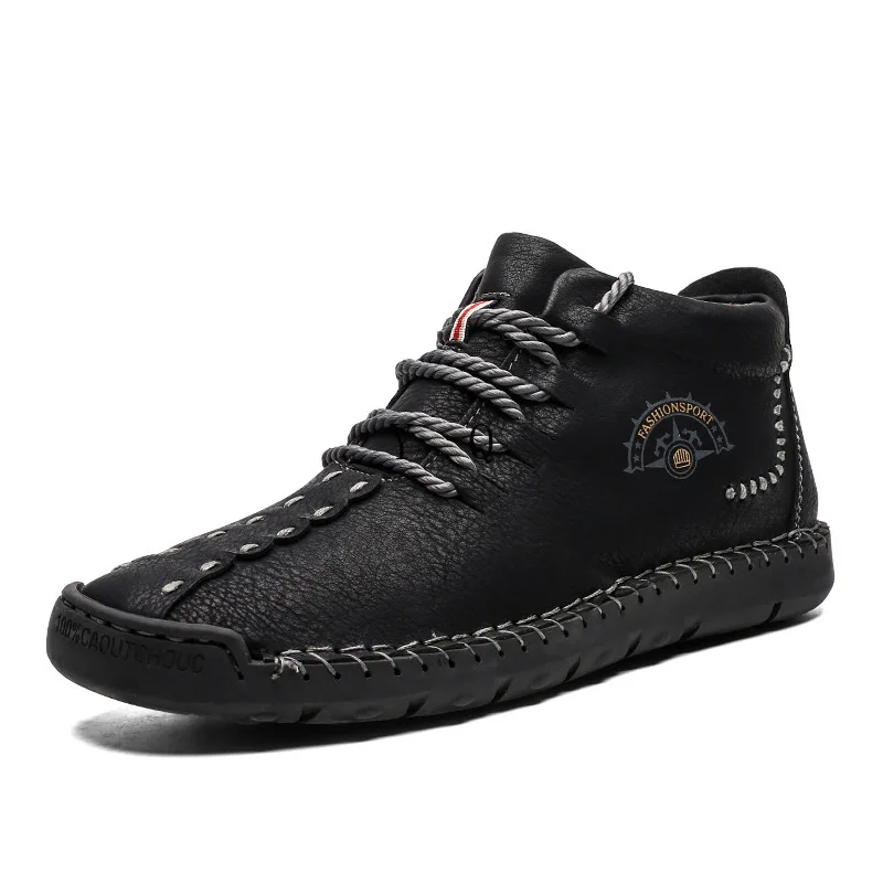 

Men's leisure soft high-top shoes comfortable trend non-slip wear driving single shoes