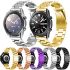 Ремешок для часов Samsung Galaxy Watch 3, ширина 22 мм, 41 мм, 45 мм, 42 мм, 46 мм, active 40 мм, 44 мм, со штифтами, ремешки из нержавеющей стали