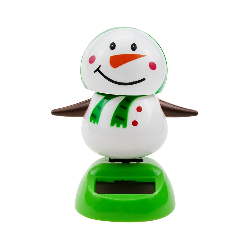 Snowman B Игрушки на солнечной энергии, автомобильные аксессуары для салона автомобиля, украшение на приборную панель, рождественский подарок, подарок, Автомобильные украшения - Название цвета: Snowman B