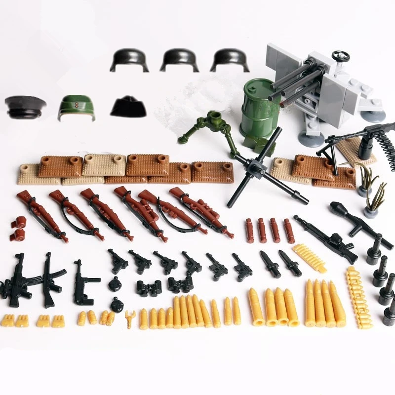 Немецкие строительные блоки WW2 наборы военных фигурок женская модель аксессуары