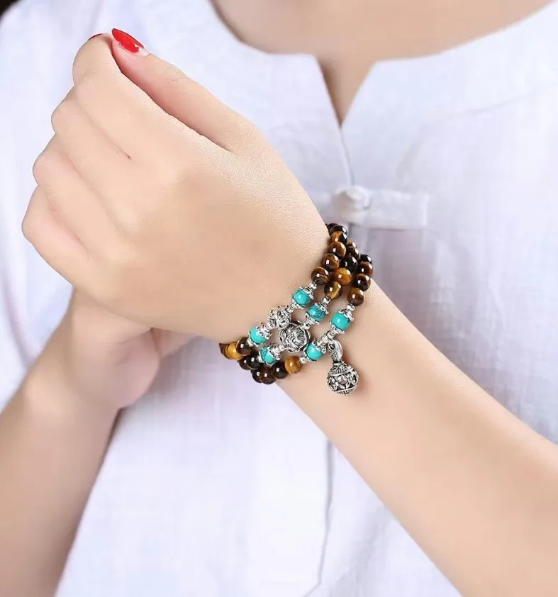 

Natural tiger eye stone bracelet for men and women bracelet hand string wholesale lovers bracelet