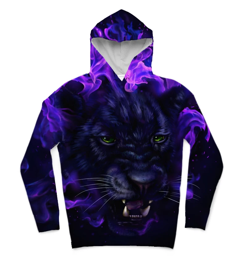 

Настоящий американский размер США заказ огненно-Пантера 3D сублимационная печать толстовки с капюшоном размера плюс 3XL 4XL 5XL 6XL