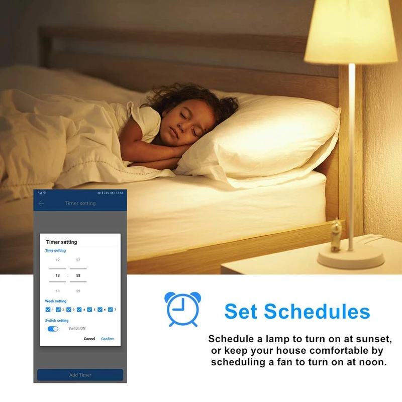 Умный беспроводной настенный светильник Wi Fi работает с Alexa Google Assistant не требуется