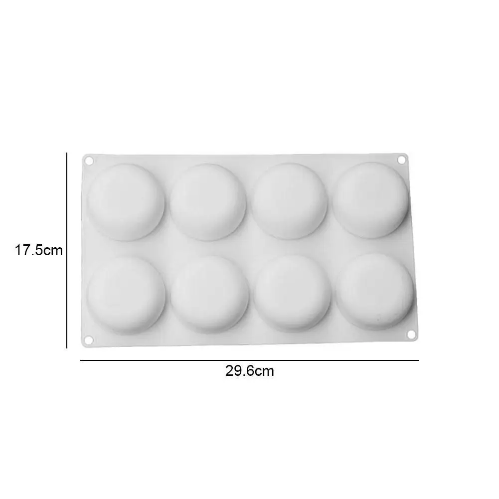 

Silicone Mold 8 Cavity Round Shape Cake Mold Decorating Dessert Mousse Mould Tools Creams Ice Chocolate For Baking C0G7