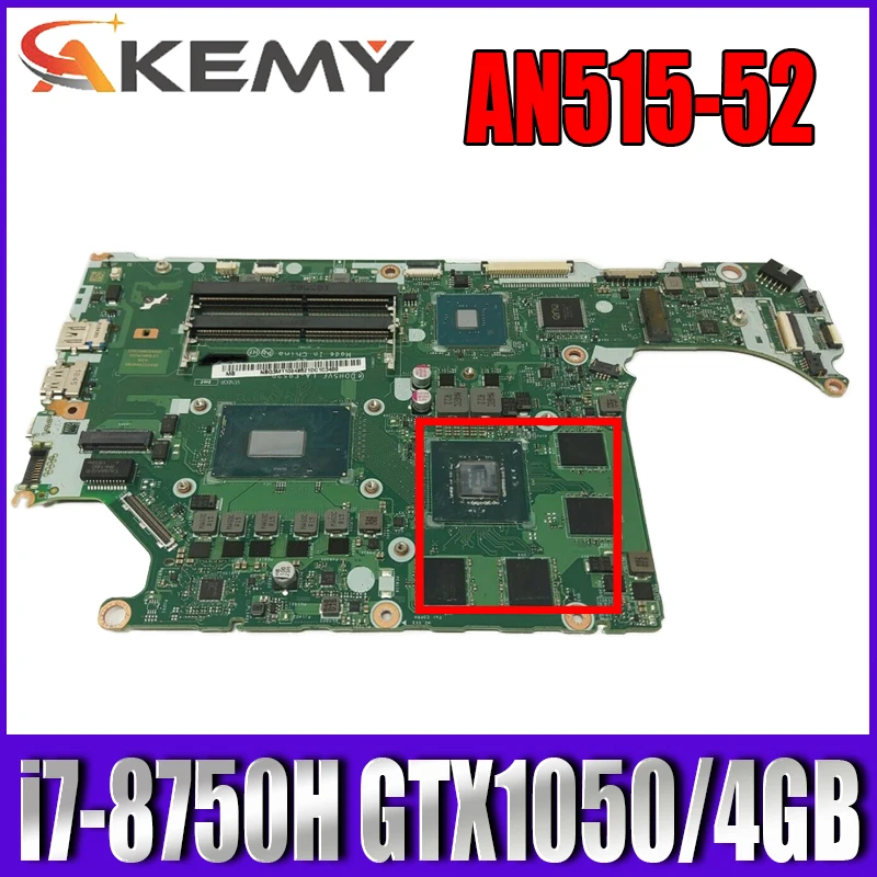 

Материнская плата для ноутбука ACER AN515-52 AN515 DH5VF LA-F952P CPU i7 8750H GPU GTX10504GB, тестовая материнская плата