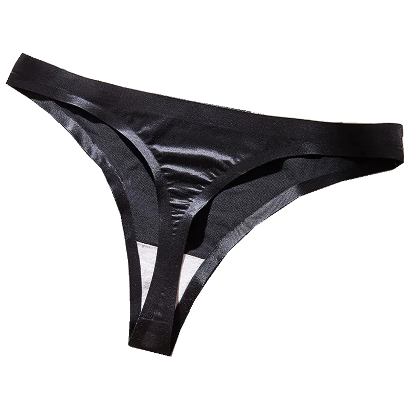 

European and American New Style Ladies Ice Silk Fabric Refreshing and Seamless Sexy Sports T-pants Hot Temptation Ladies Thong