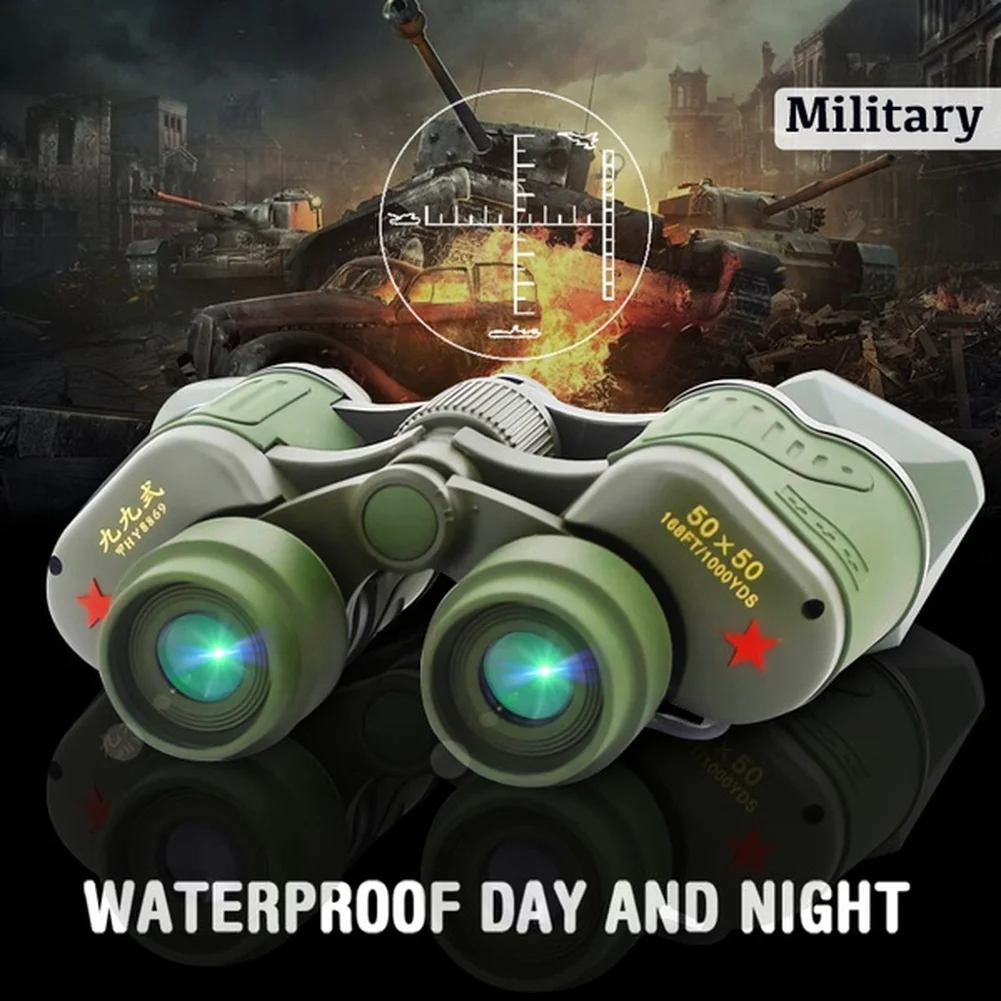 

HD Portable High Power Binoculars 50x50 Low Light Level Night Vision Military Telescope Outdoor Hunting Profession Waterproof