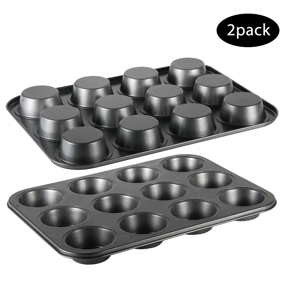 Высококачественная антипригарная форма для кексов 1/2 шт. 12 полостная выпечки из