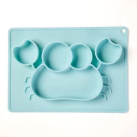 silicone baby divided plate infant anti slip bowl kids tableware food holder tray children food container placemat