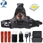 Светодиодный налобный фонарь Litwod Z30 CREE XLamp XHP70, мощный налобный фонарь с увеличительным объективом, Аккумуляторный налобный фонарь 18650