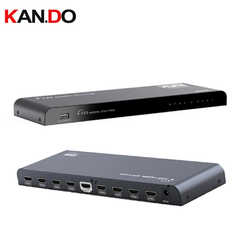 LKV318EDID-V2.0 1X8 HD For HDMI Splitter EDID 4KX2K@60Hz HD Splitter Distributes 1 HDMI source to 8 HDMI Displays Simultaneously
