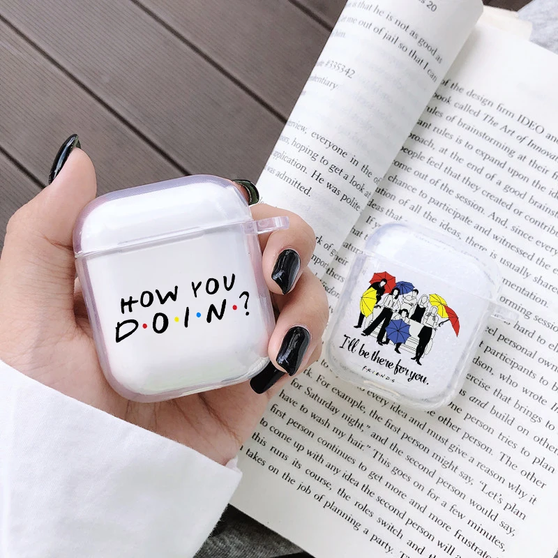 Чехол Central Perk Coffee friends tv show для Airpods 2 1 прозрачный мягкий силиконовый чехол из ТПУ