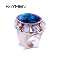 kaymen personality statement ring for women wedding engagement oval shape crystal aaa cz fashion ring girls jewelry bijoux 272