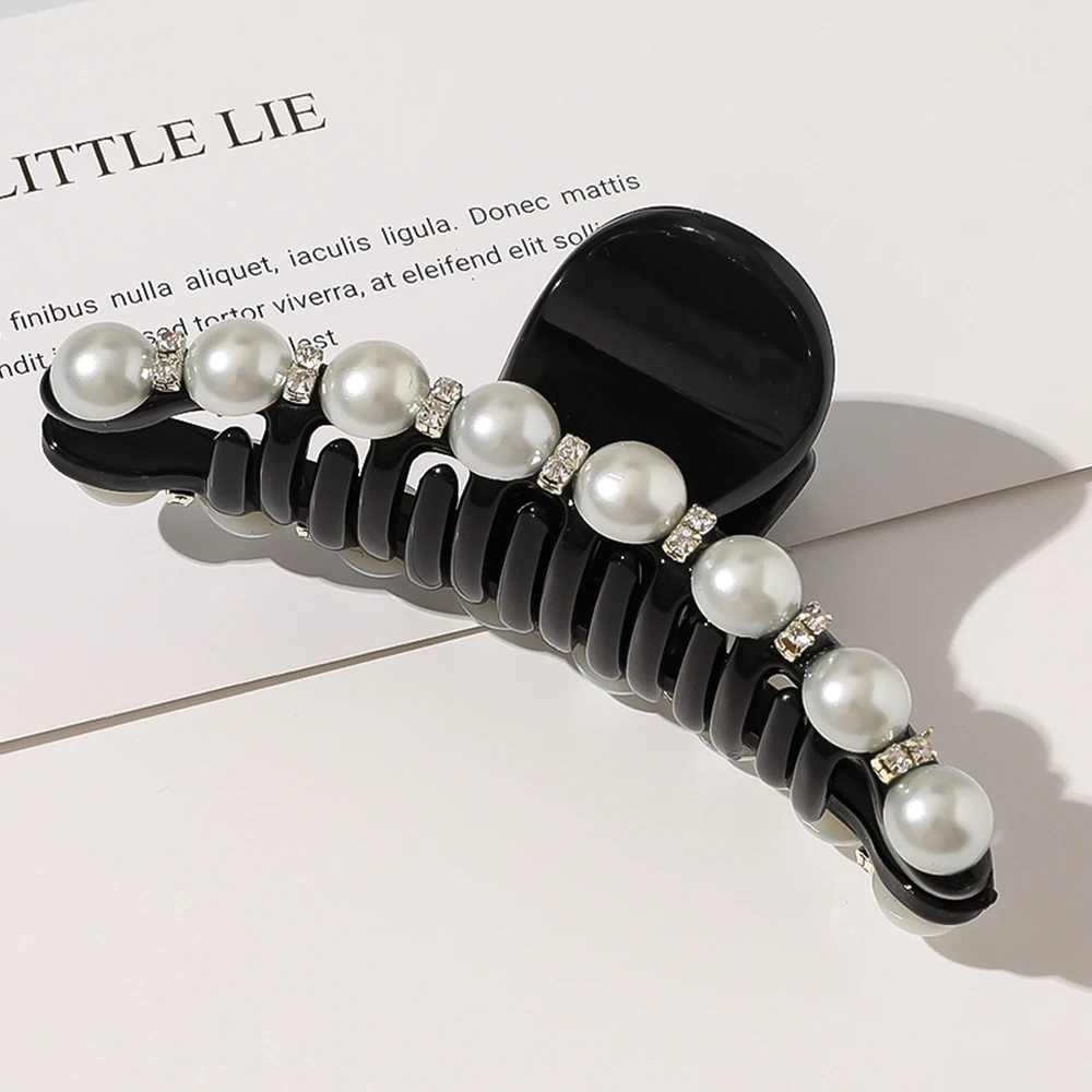 Заколки для волос с милыми жемчужинами женщин и девочек шикарные заколки-крабы