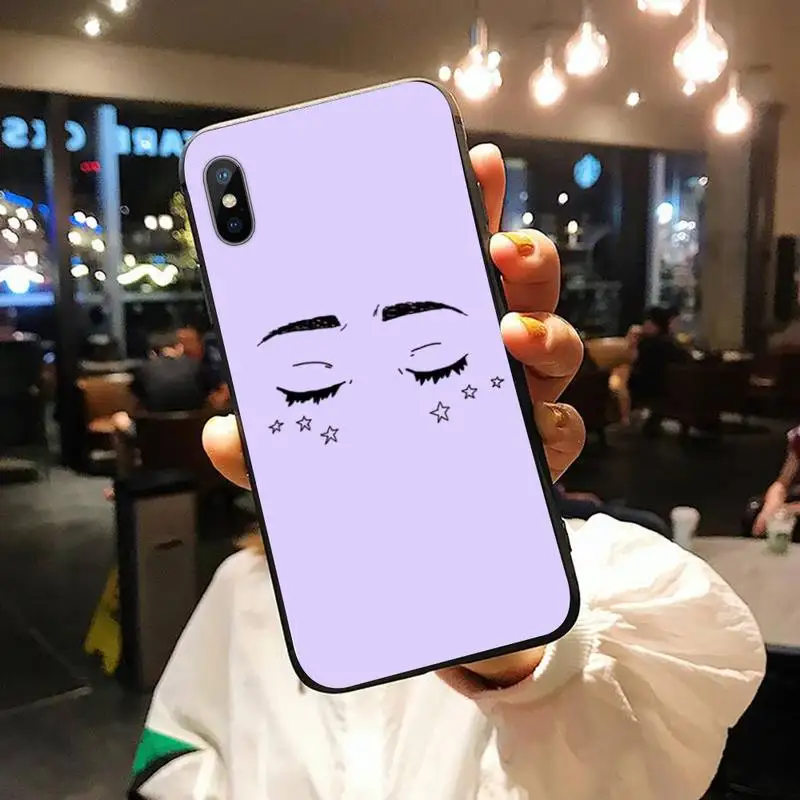 

purple Doodles Aesthetics pattern Phone Case for iPhone 11 12 pro XS MAX 8 7 6 6S Plus X 5S SE 2020 XR