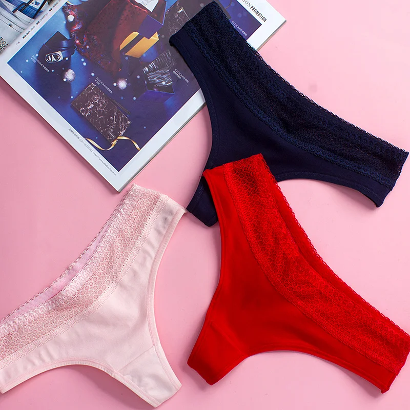 

1 шт., женские хлопковые бесшовные трусики-стринги с низкой посадкой