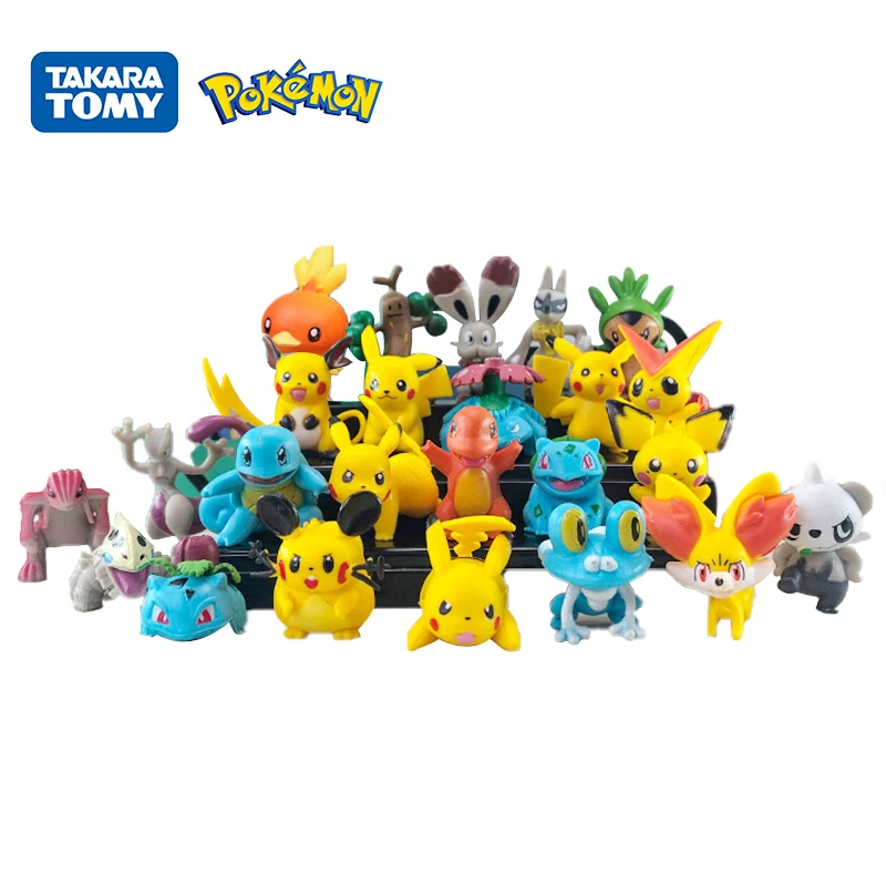 24 шт./компл. фигурка покемона Пикачу аниме украшения Mewtwo Chespin Froakie Sudowoodo Pancham Bunnelby детская Подарочная игрушка для мальчиков