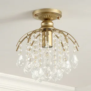Nordic Luxury K9 Crystal Led Chandelier Kitchen Dining Room Living Room Pendant Light Interior Decorative Ceiling Lamps E27/14